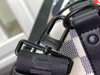 LV キーポル バンドリエール 50 レッドブルー ダミエ フラッグ コーティングキャンバス – LW179