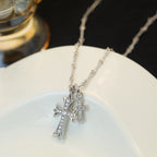 【Chrome Hearts】ネックレス、ダブルクロスネックレス高いファッションセンス