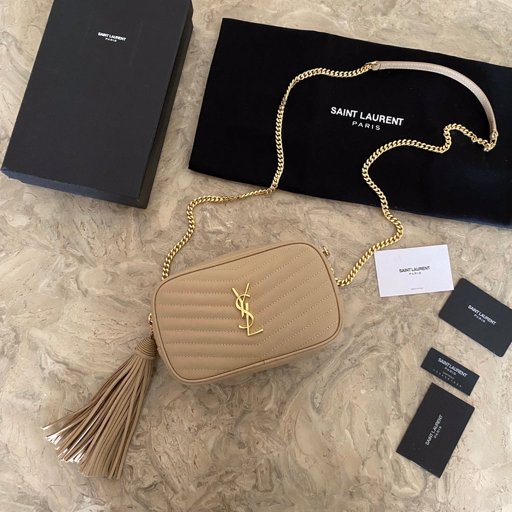 YSL ミニ ルー キルティングレザー カメラバッグ