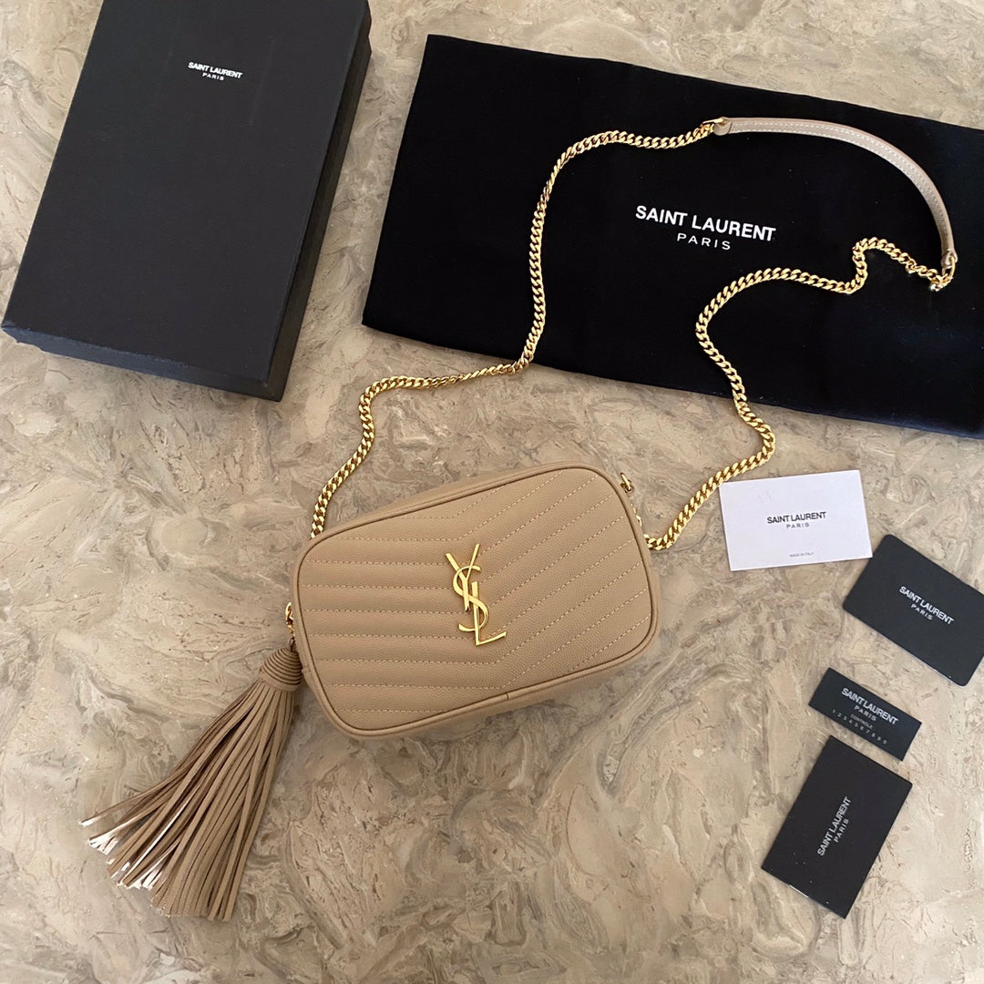 YSL ミニ ルー キルティングレザー カメラバッグ