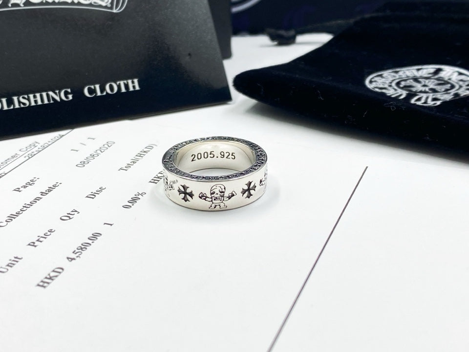 【Chrome Hearts】 男性と女性のためのクロエハートファッションパーソナリティリング
