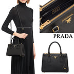 PRADA ガレリア サフィアーノレザー スモールバッグ