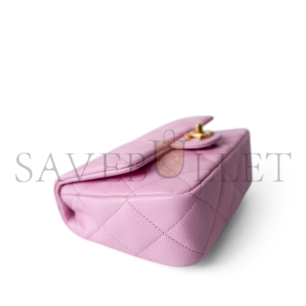 シャネル マスター ピンク キャビア キルティング スイートハート フラップ ゴールド金具 (20*14*6cm)