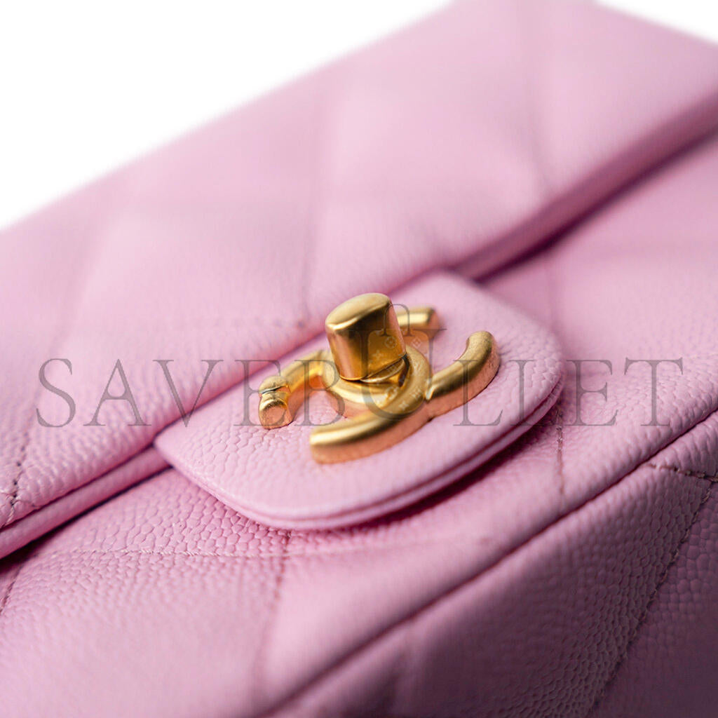 シャネル マスター ピンク キャビア キルティング スイートハート フラップ ゴールド金具 (20*14*6cm)