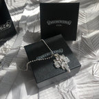 Chrome Hearts（クロムハーツ）3段ソードとホーリーソードサンスクリットペンダントネックレス