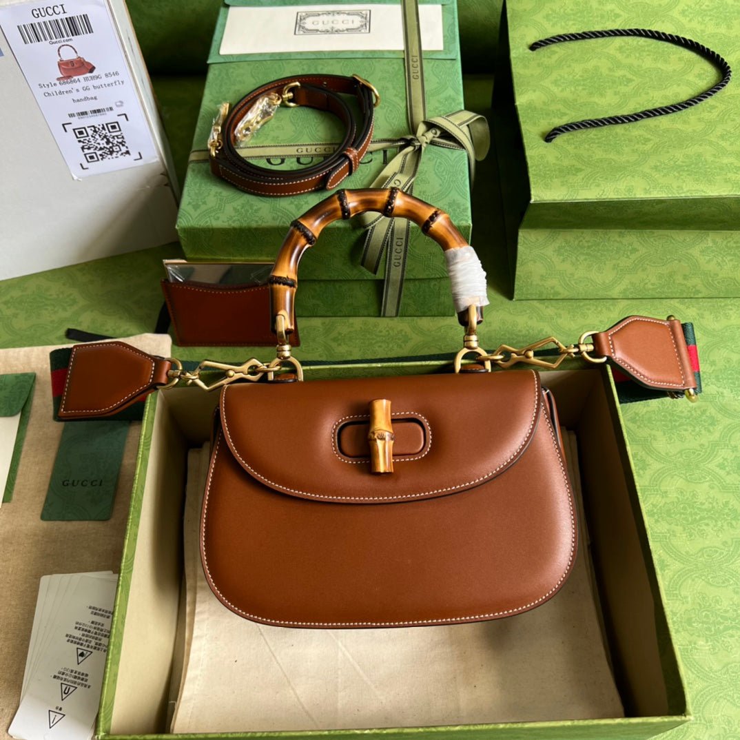 グッチ バンブー 1947 スモール トップハンドルバッグ - nonlienmn