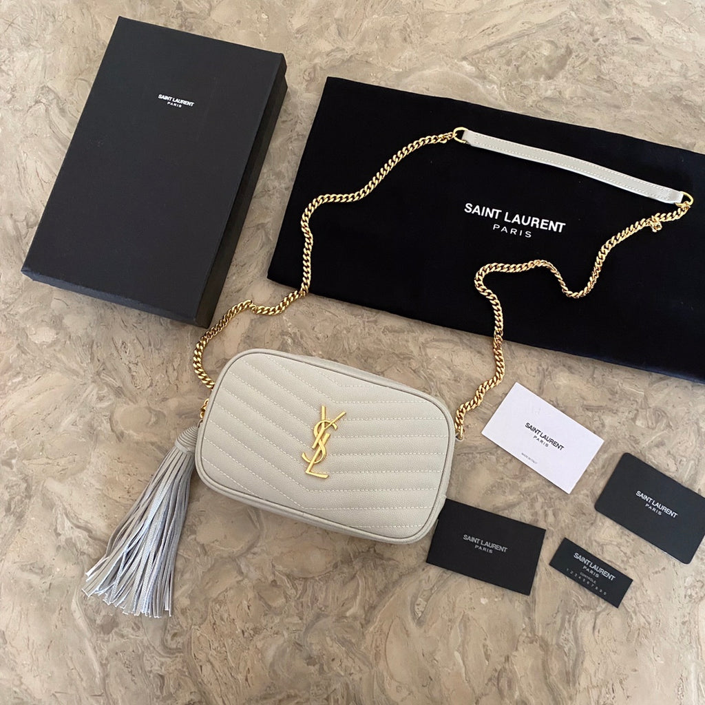 YSL ミニ ルー キルティングレザー カメラバッグ