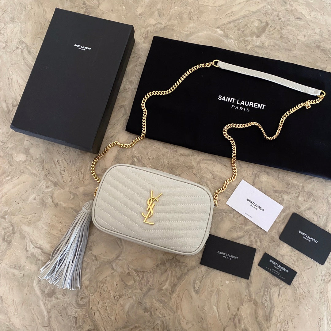 YSL ミニ ルー キルティングレザー カメラバッグ