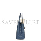 シャネル マスターケリー ショッパー ブルー シャイニーカーフスキン ブラッシュドゴールド金具 AS4416 (19*13*7cm)