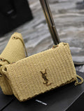 YSL 553804 サンローラン ミディアム ケイト（アプリコット ラフィア）