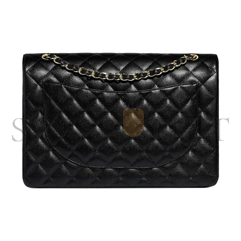 シャネル クラシック フラップ グレインエンボス加工 ブラック A58601 Y01864 C3906 (33*23*10cm)