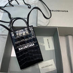 バレンシアガ クロコダイル ショルダーポーチShopping Phone Holder バッグ