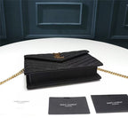 YSL カッサンドル マトラッセ フラップ ポーチ ラムスキン レザー V ヌード ピンク