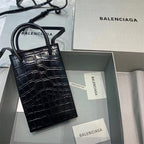 バレンシアガ クロコダイル ショルダーポーチShopping Phone Holder バッグ
