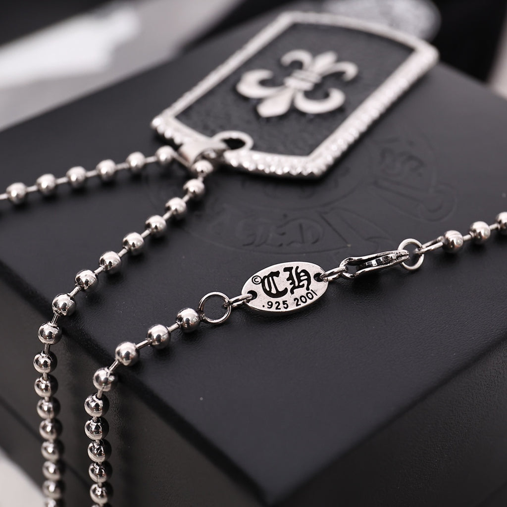 【Chrome Hearts】ネックレス、クロエ ハート ゴールド メッキ ミニ フレーム クロス ネックレス
