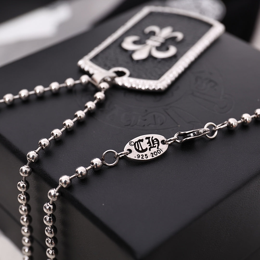 【Chrome Hearts】ネックレス、クロエ ハート ゴールド メッキ ミニ フレーム クロス ネックレス