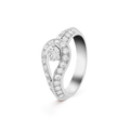 ヴァン クリーフ＆アーペル クチュール シングル ダイヤモンド リング 新着、0.30 カラット DIF グレード ダイヤモンド