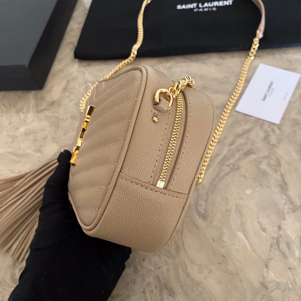 YSL ミニ ルー キルティングレザー カメラバッグ