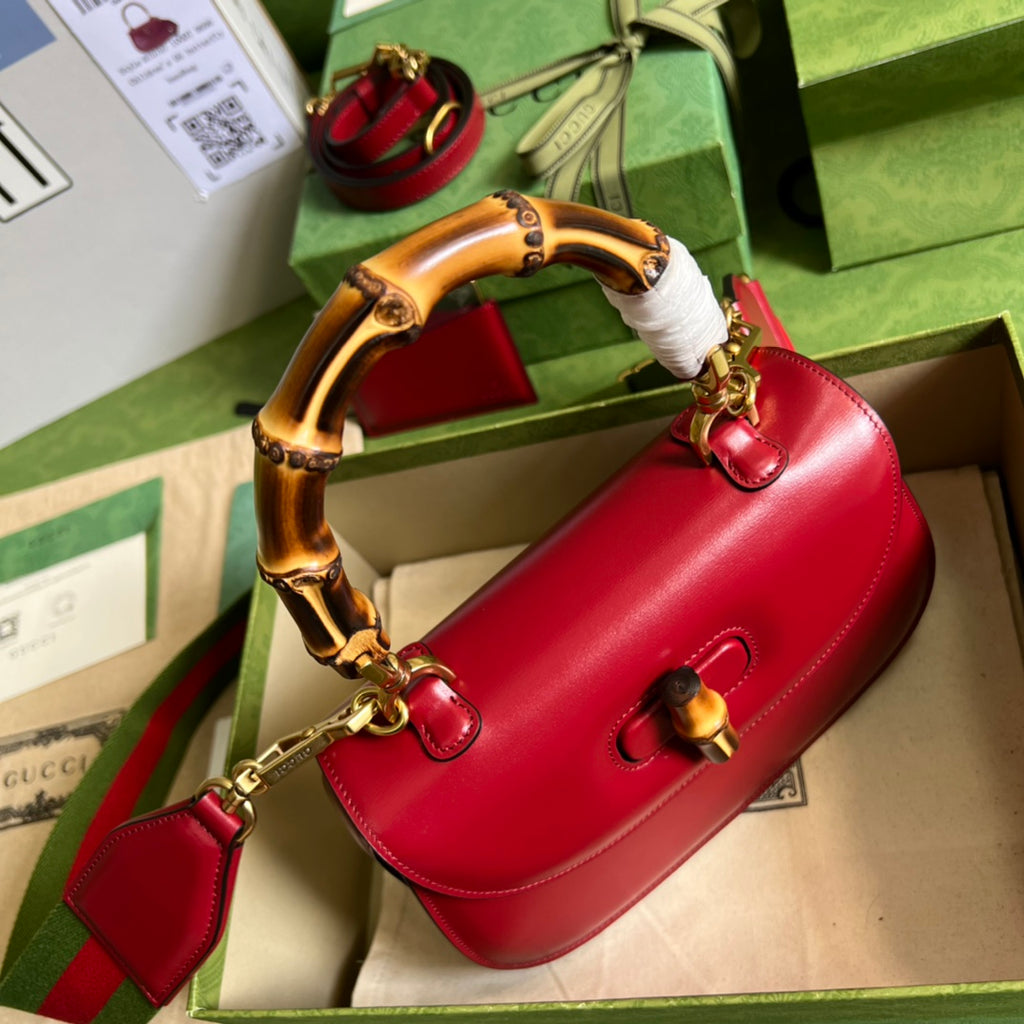 グッチ バンブー 1947 スモール トップハンドルバッグ