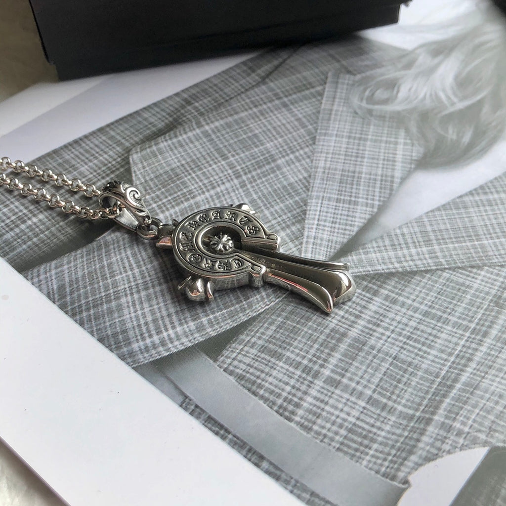 Chrome Hearts クロムハーツ バッジクロスネックレス 65cm