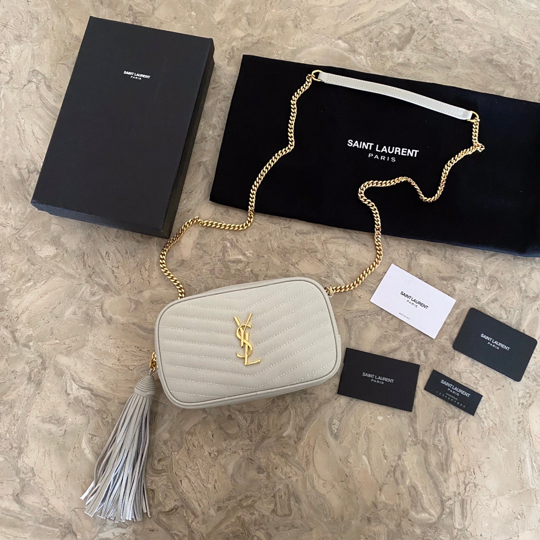 YSL ミニ ルー キルティングレザー カメラバッグ