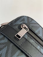 DIOR SAFARI BAG WITH STRAP BLACK CD DIAMOND CANVAS – DIO050