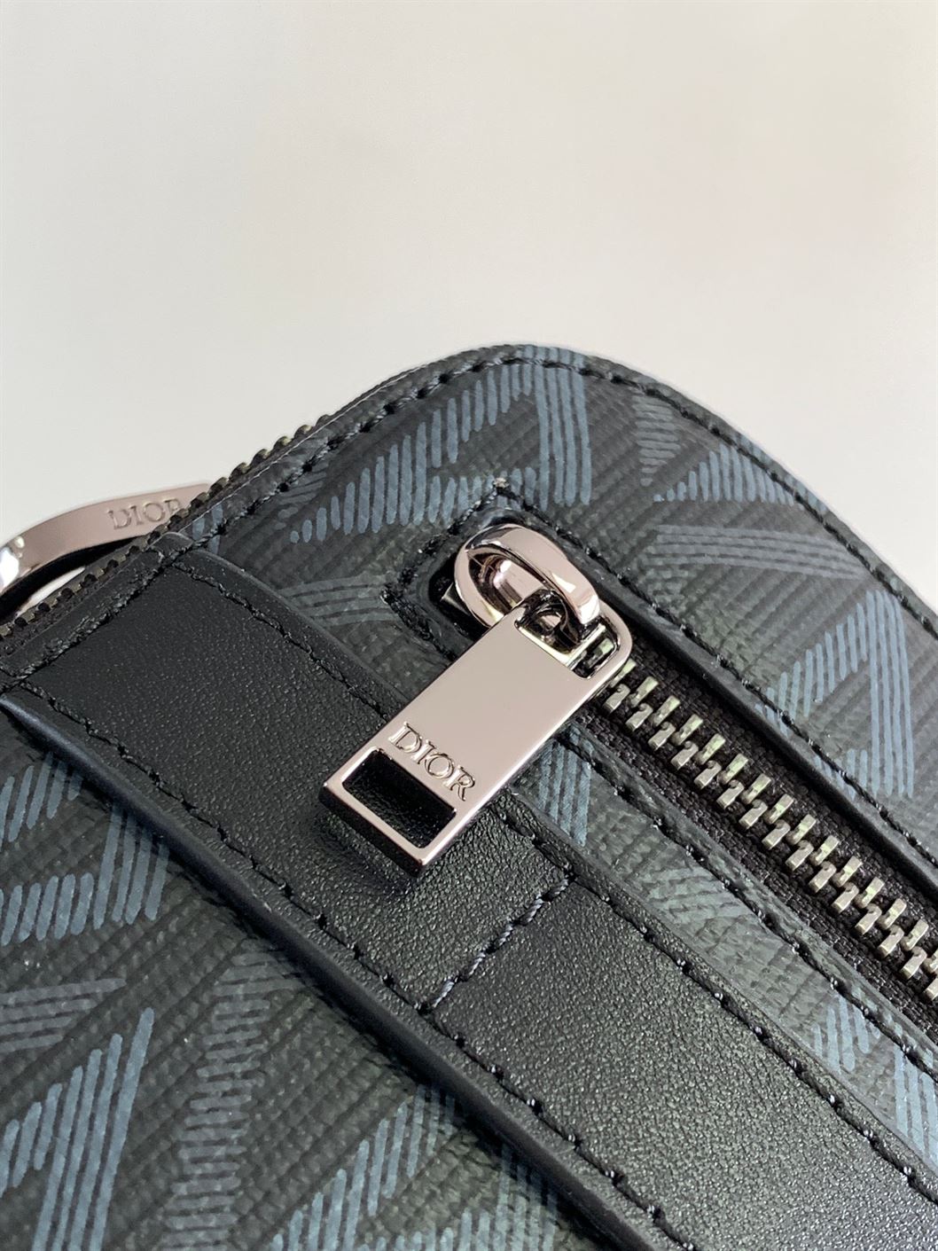 DIOR SAFARI BAG WITH STRAP BLACK CD DIAMOND CANVAS – DIO050