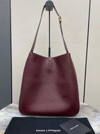 YSL 753837 Le 5 ̈¤ 7 サプル ラージ スムースレザー ワインレッド