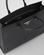 ★PRADA直営店★ブラック サフィアーノレザー トートバッグ