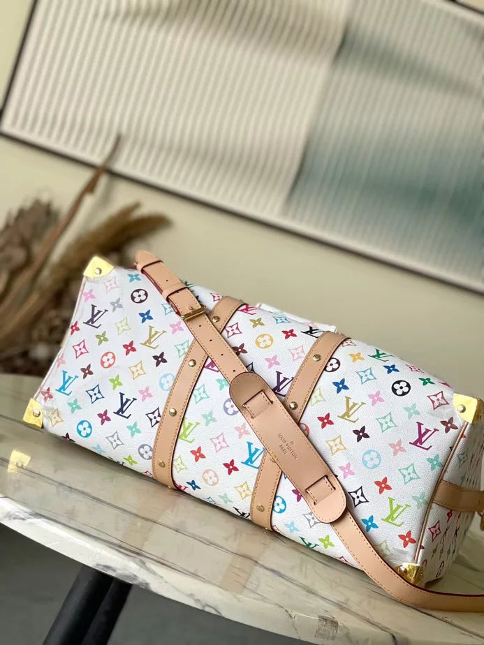 LV タカシ・ムラカミ キーポル・バンドリエール 45 バッグ（マルチカラーモノグラムキャンバス） – LW175