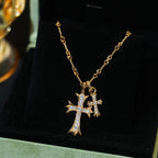 【Chrome Hearts】ネックレス、ダブルクロスネックレス高いファッションセンス