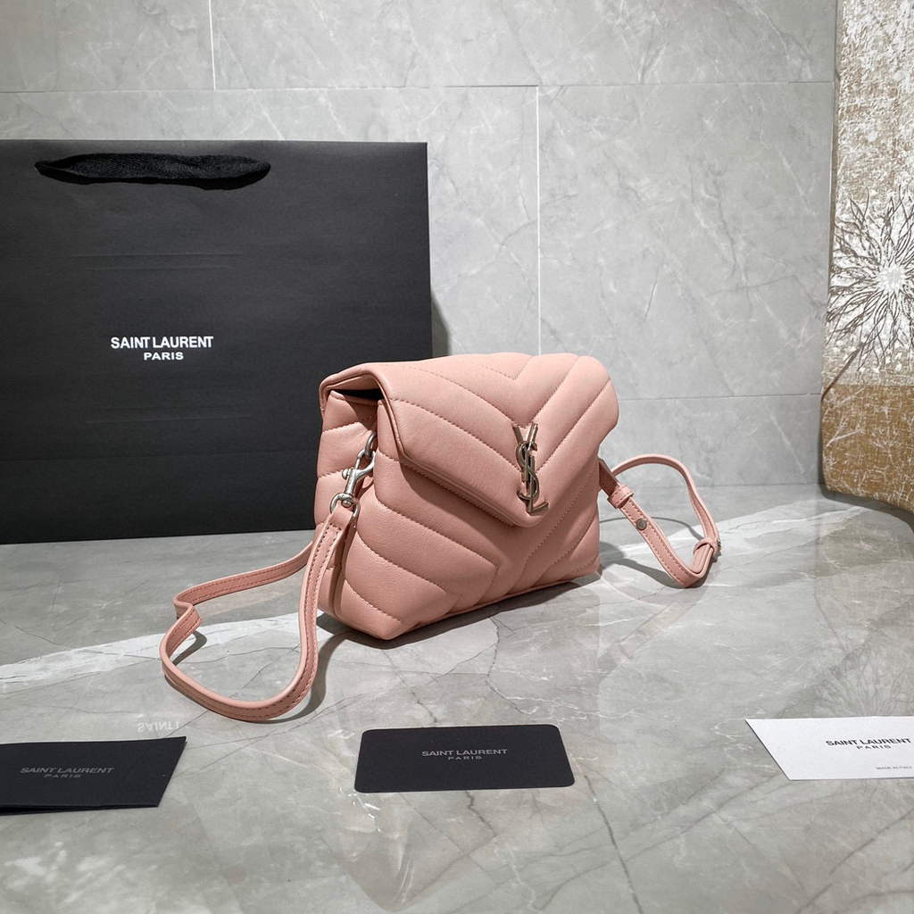 YSL 630951 サンローラン ルル トイバッグ マトラッセレザー ピンク