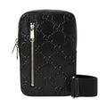 グッチ GGエンボス加工 スリングバックパック ブラックレザー – BG018
