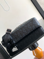 DIOR SAFARI BAG WITH STRAP BLACK CD DIAMOND CANVAS – DIO050