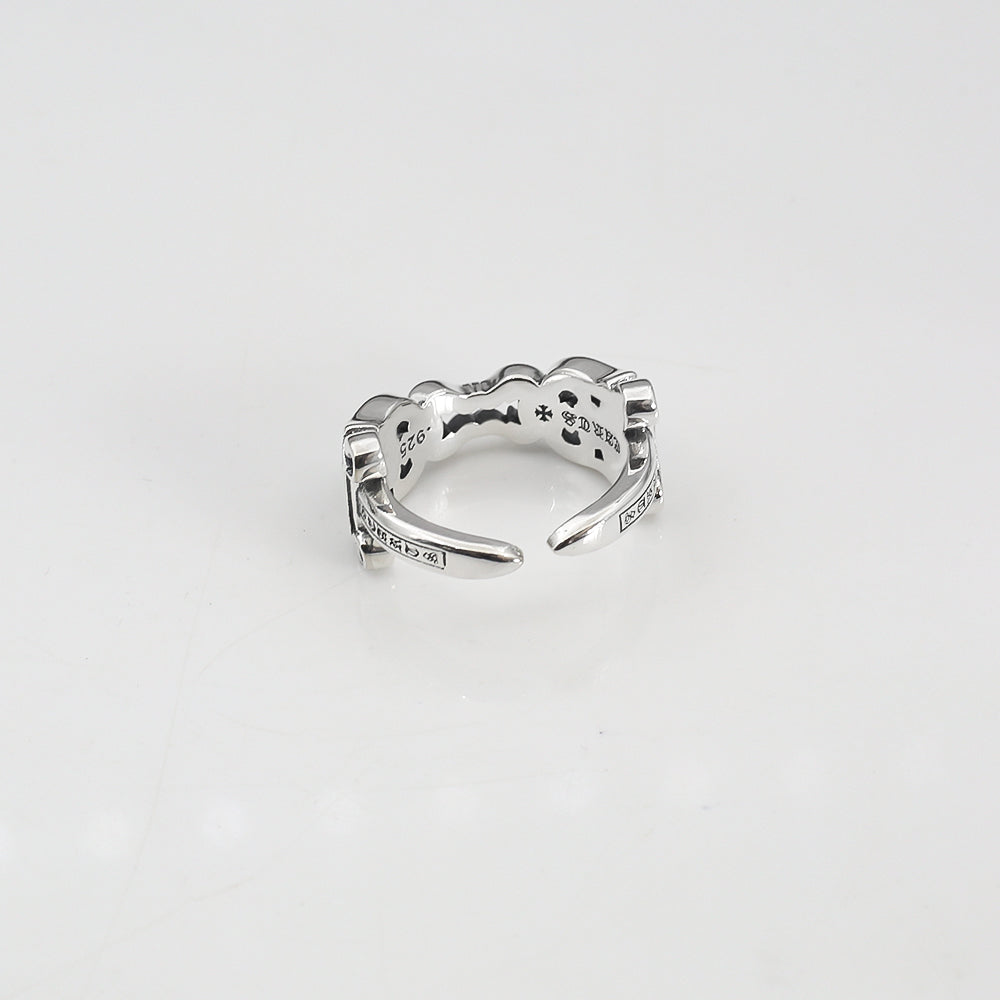 【Chrome Hearts】 男性と女性のためのクロエハートファッションパーソナリティリング