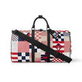 LV キーポル バンドリエール 50 レッドブルー ダミエ フラッグ コーティングキャンバス – LW179