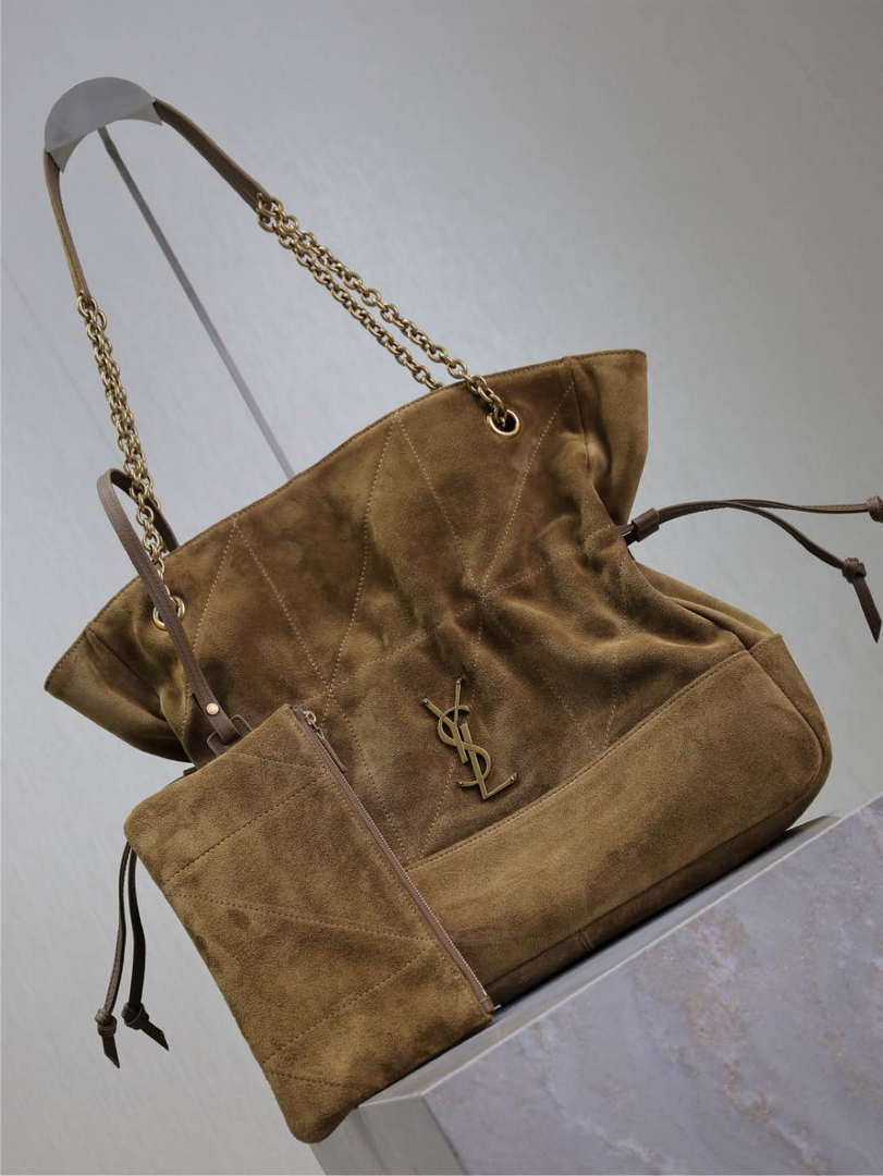 YSL 809824 JAMIE 4.3 ラージ ショッピング スエードブラウン