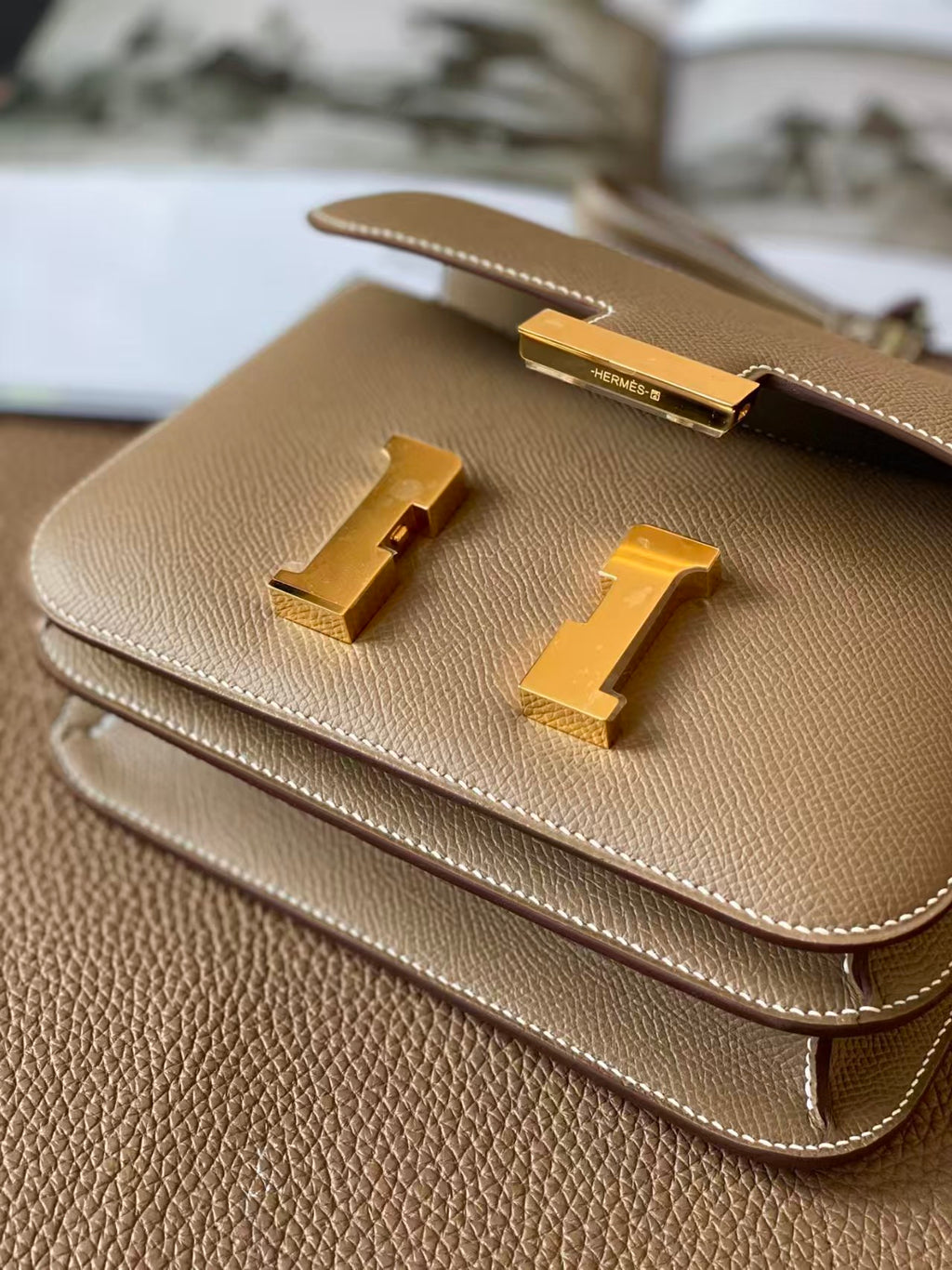 エルメス コンスタンス 18 エトゥープ エプソン ゴールド金具