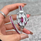 ブルガリ スネークブレスレット ダイヤモンド クラムシェルウォッチ
