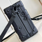 プチ マル ハンドバッグ ブラック 牛革 M24303 – LW430