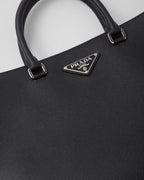 ★PRADA直営店★ブラック サフィアーノレザー トートバッグ