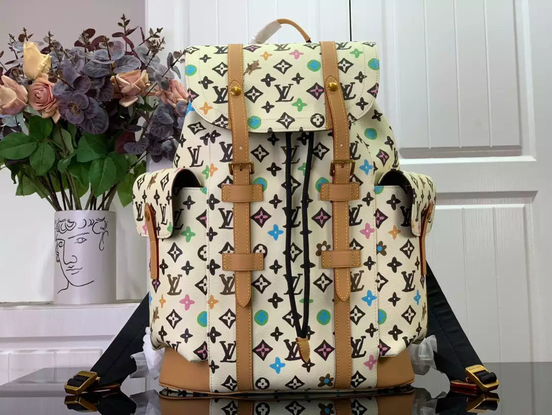 LV クリストファー MM バックパック（バニラモノグラム クラギーコーティングキャンバス） – LW186