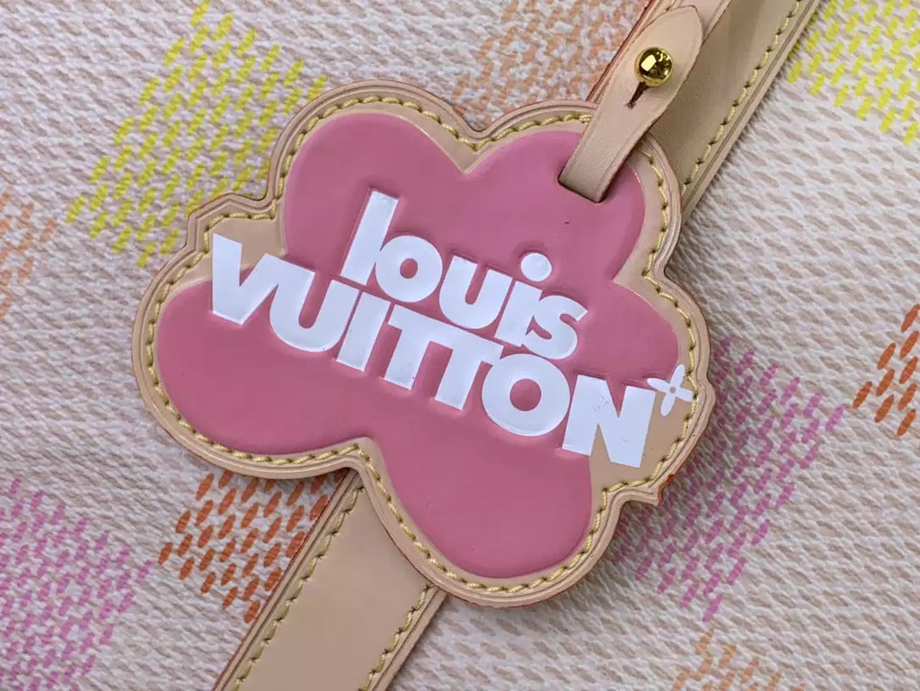LV キーポル バンドリエール 45 ピーチ ダミエ リシャス コーティングキャンバス – LW180