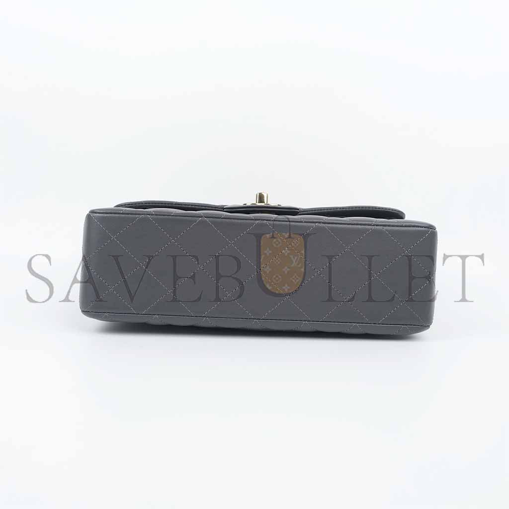 シャネル ダブルフラップ ミディアム ダークグレー AS1117 (23*14.5*6cm)
