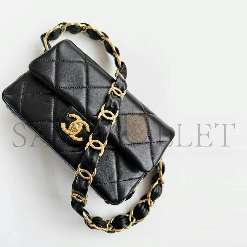 シャネル マスターダブルC シックチェーンカバー ミニ ブラック AS5174 (17×12×4.5cm)