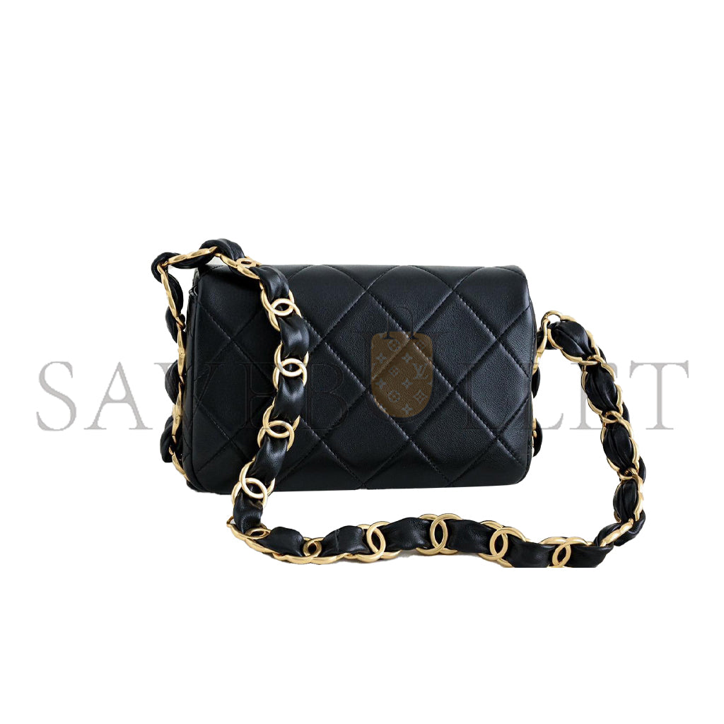 シャネル マスターダブルC シックチェーンカバー ミニ ブラック AS5174 (17×12×4.5cm)