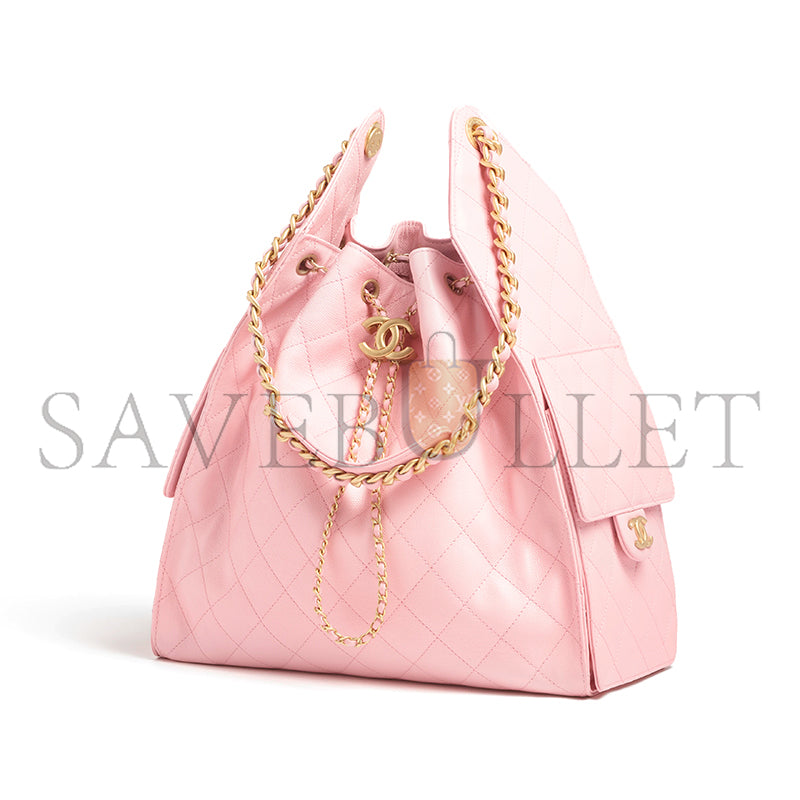 シャネル 25 ミディアム ハンドバッグ グレインカーフスキン & ゴールドトーンメタル ライトピンク AS5311 (40*30*15cm)