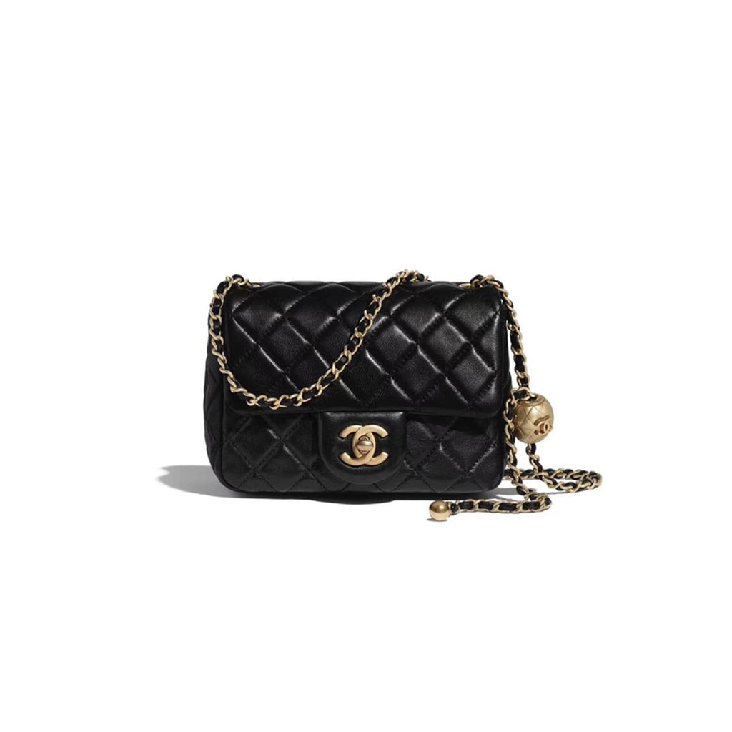 シャネル マスターメタルボール ラムスキン フラップバッグ AS1786 (18*13*7cm)