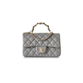シャネル 24K グレー トップハンドルバッグ (20*12*6cm)