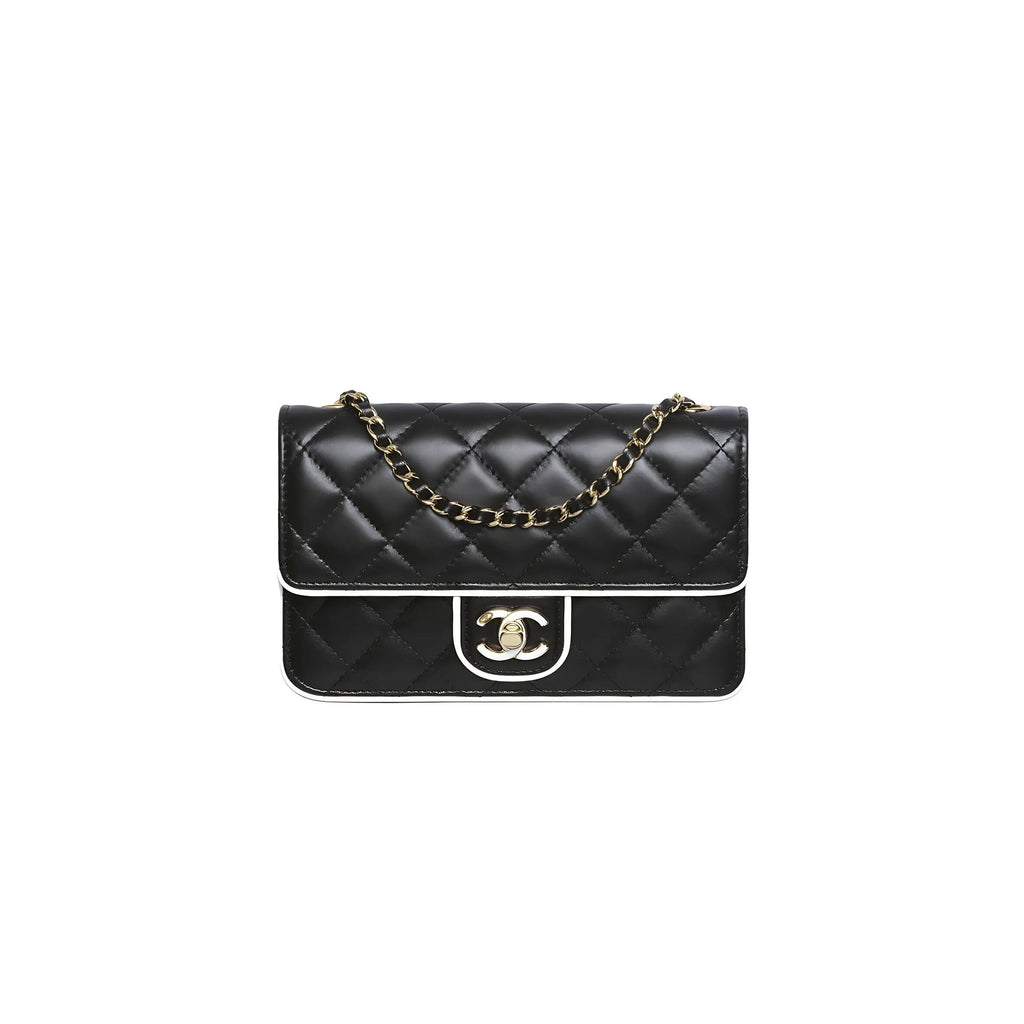 シャネル マスター ウォレット ブラック＆ホワイト チェーンウォレット ショルダーバッグ AP4511 (19×12×3.5cm)